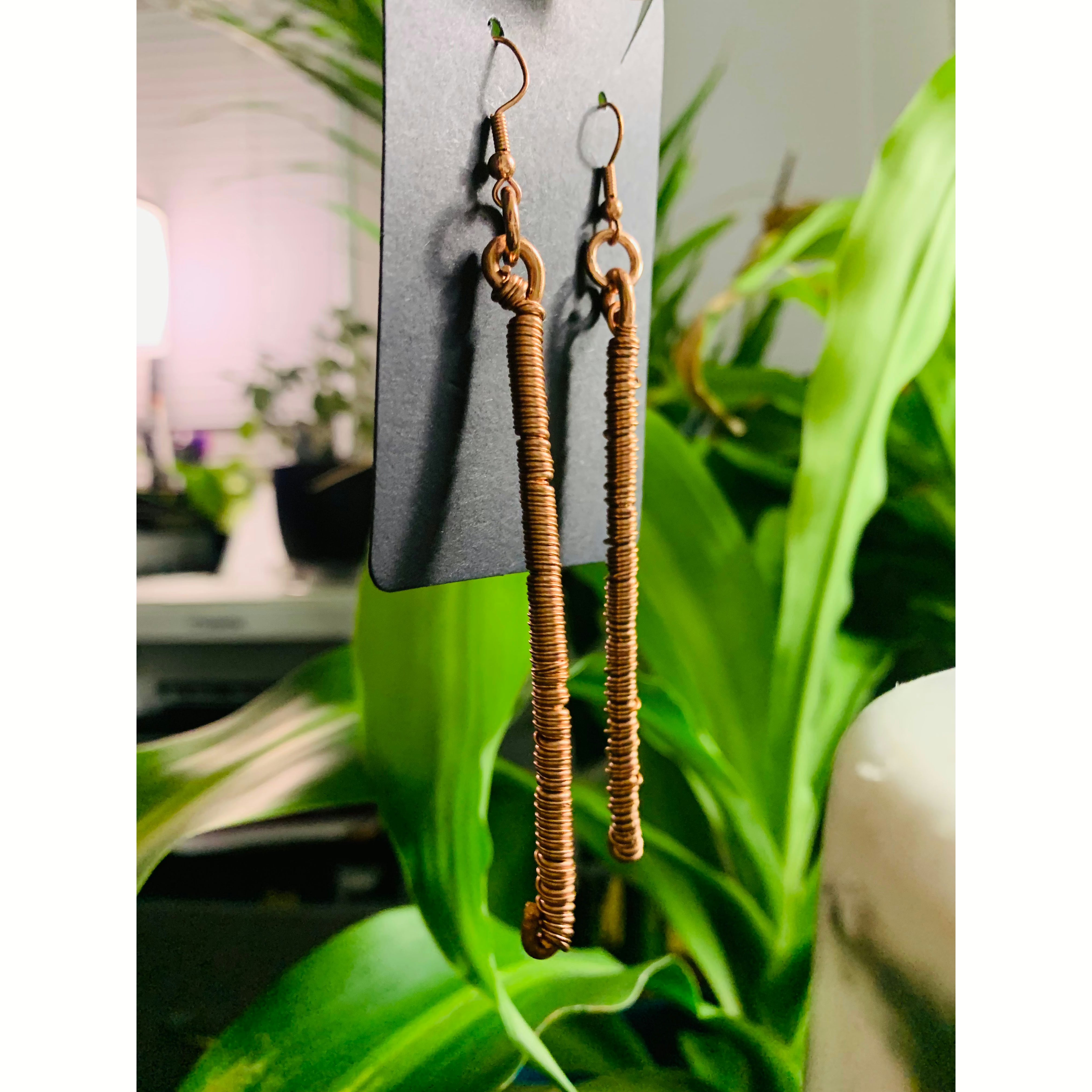 Copper Cane Earrings