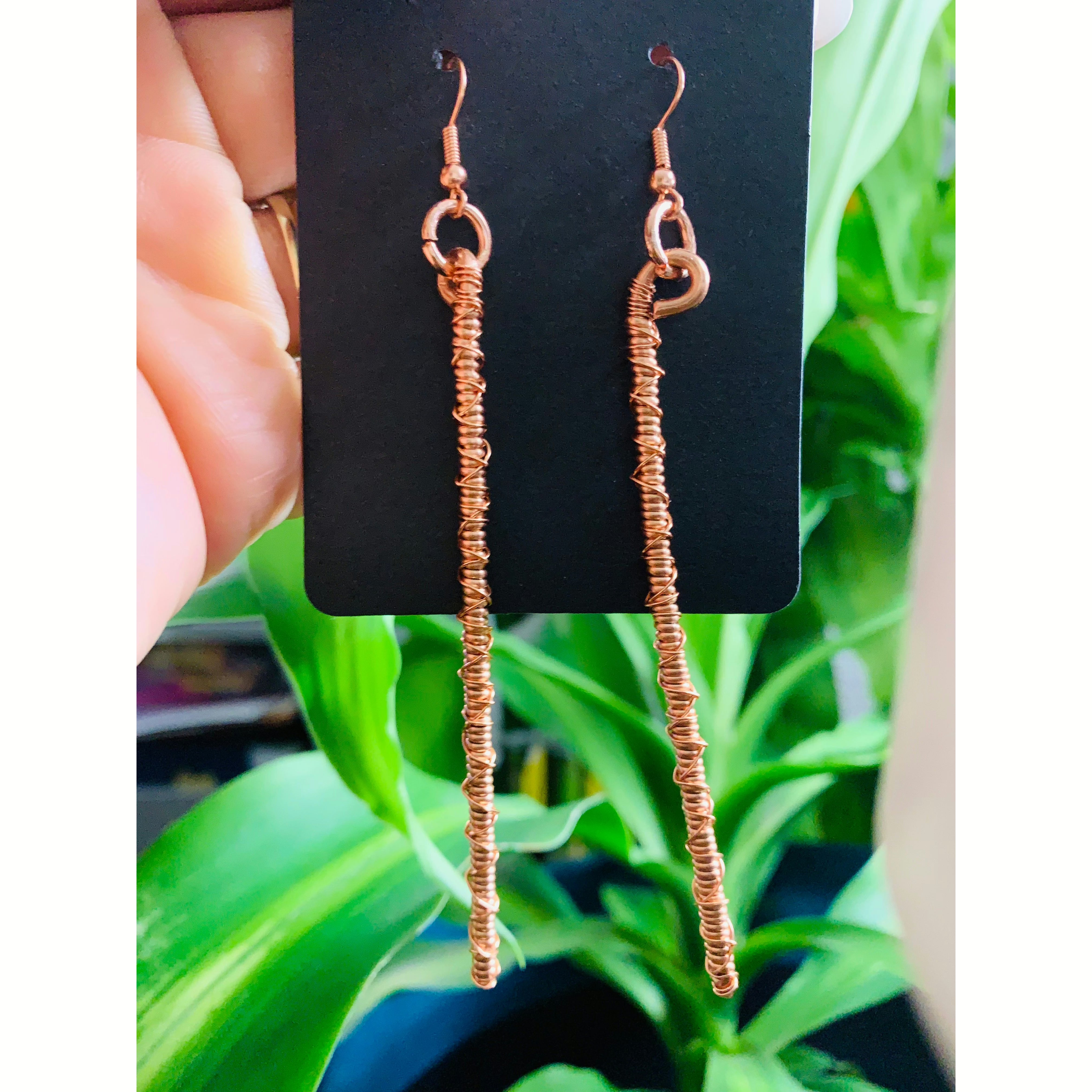 Copper Cane Earrings