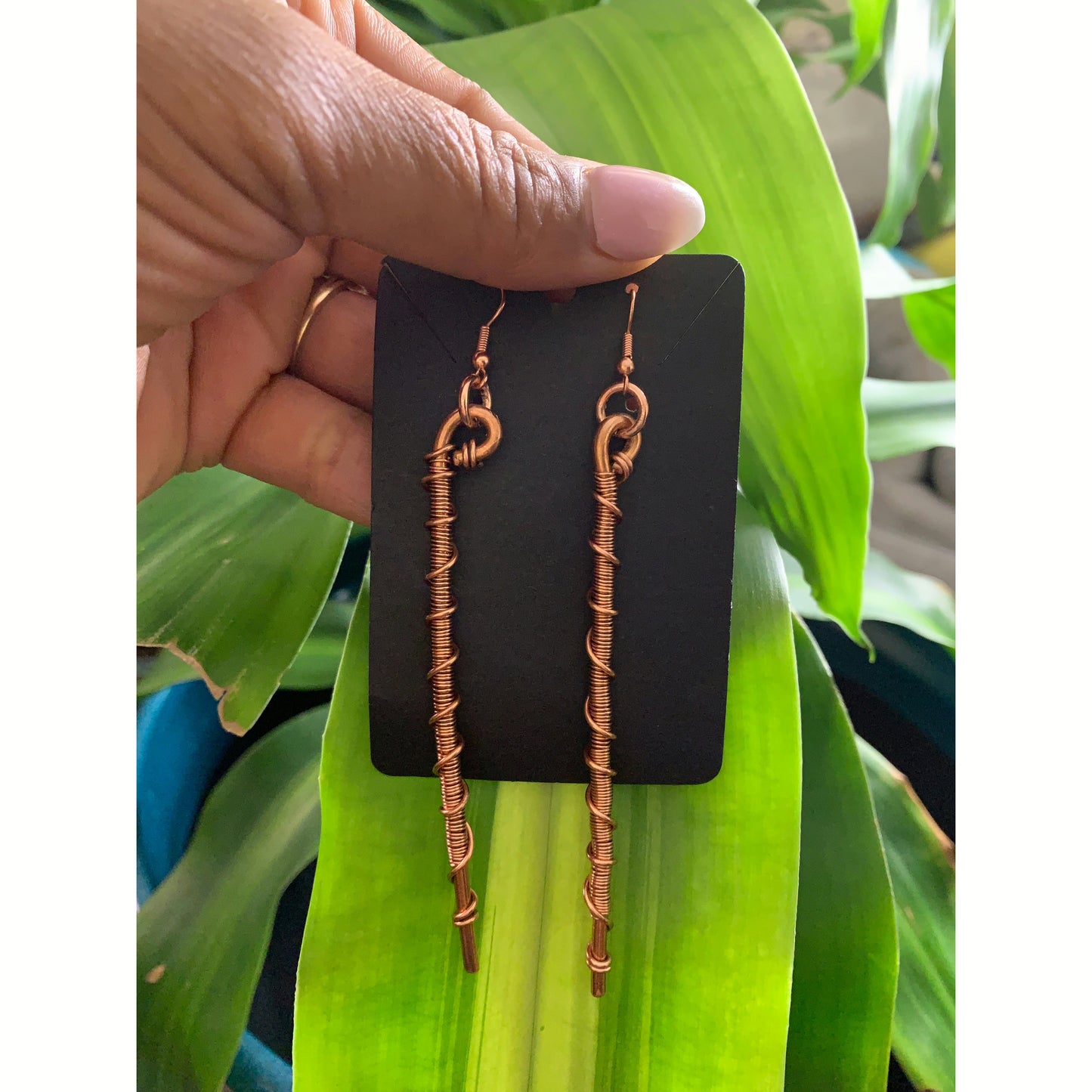 Copper Cane Earrings